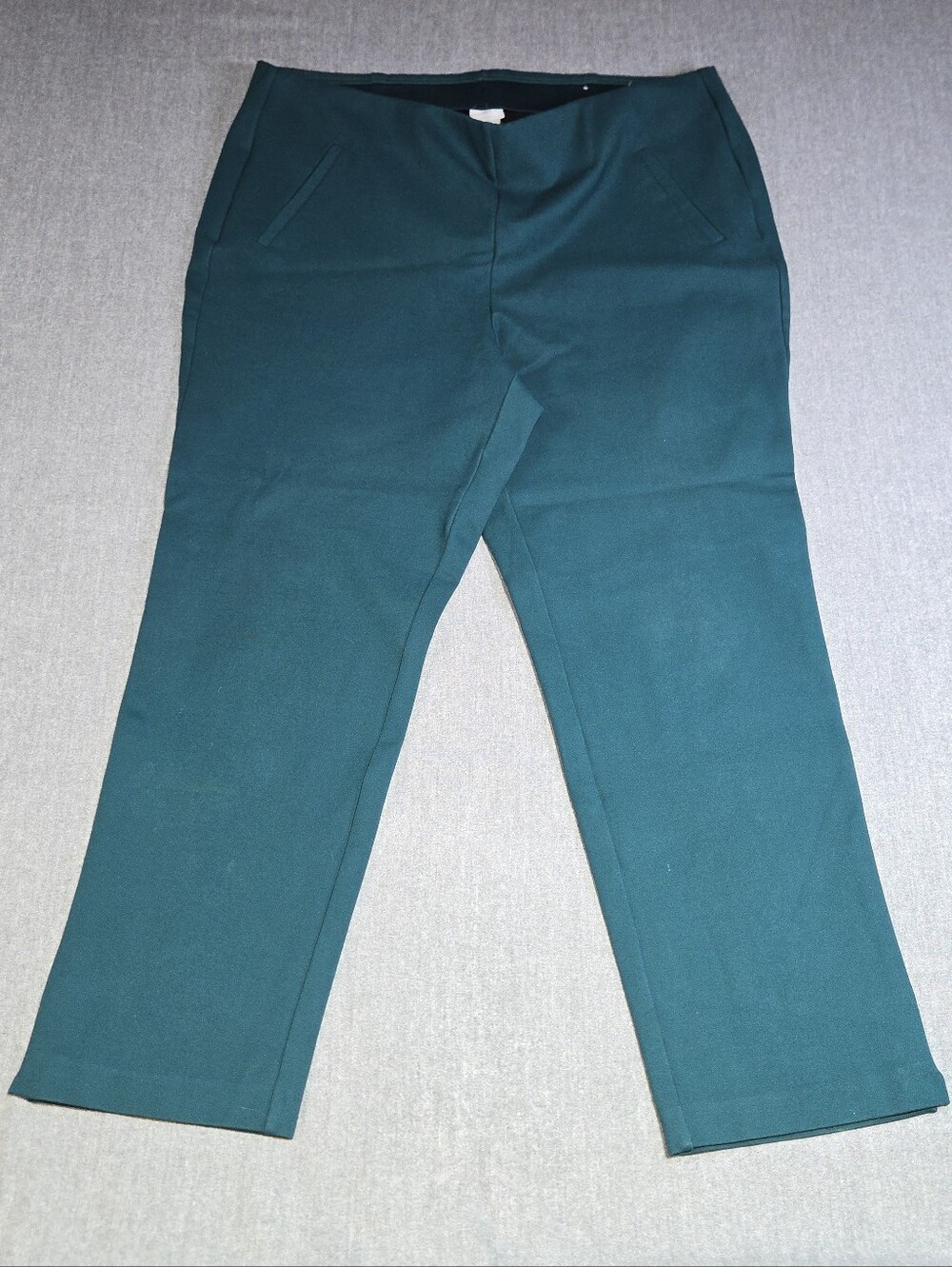 Chico's Womens Size 3 US 16 Teal Green Pull On Ankle Pants